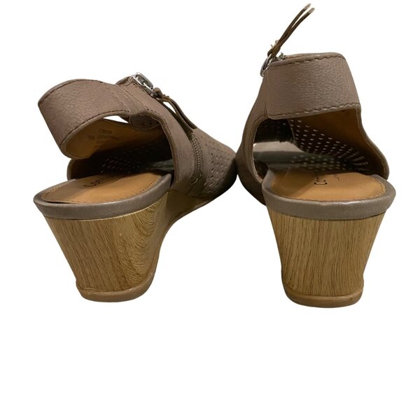 Comfortiva Slingback Sandals Womens Size 10 Brown Boho Casual Summer Cruisewear - Picture 3 of 7